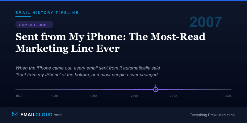 Sent from My iPhone: The Most-Read Marketing Line Ever — Email History Timeline 2007